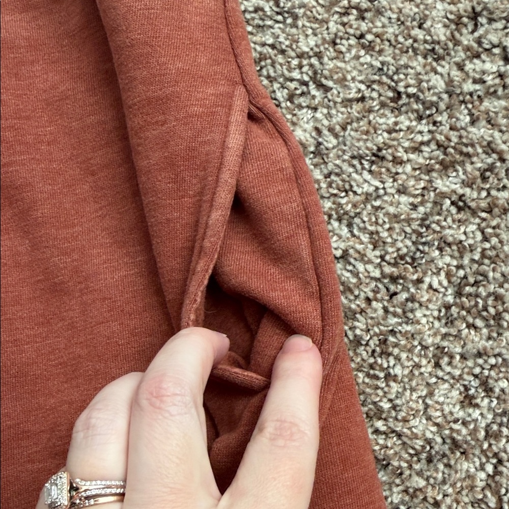 AERIE SLEEVELESS RUST DRAWSTRING ROMPER - Picture 7 of 12